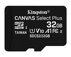 SDCS2/32GBSP - Kingston MicroSDHC Canvas Plus 32Gb Clase 10 UHS-I U1 V10 (SDCS2/32GBSP) Sin Adaptador