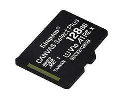 SDCS2/128GB - Kingston MicroSDXC Canvas Plus 128Gb Clase 10 UHS-I U1 V10 Lectura 100 Mb/s Escritura 85 Mb/s + Adaptador (SDCS2/128GB)