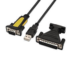 A104-0039 - Conversor AISENS USB-A a Serie RS232 1.8m Negro (A104-0039)