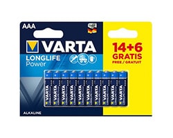 38569 - Pack 14+6 Pilas VARTA High Energy AAA Alcalinas 1.5V LR03 (38569)