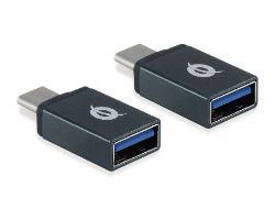 DONN03G - Adaptador CONCEPTRONIC USB-C/M a USB-A/H 2 Unidades Negro (DONN03G)