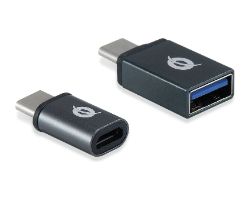 DONN04G - Adaptador CONCEPTRONIC USB-C a USB-A/mUSB 2 Unidades Negro (DONN04G)