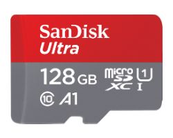 SDSQUNR-128G-GN3MA - 128GB SanDisk Ultra microSDXC + SD Adapter 100MB/s Class 10 UHS-I