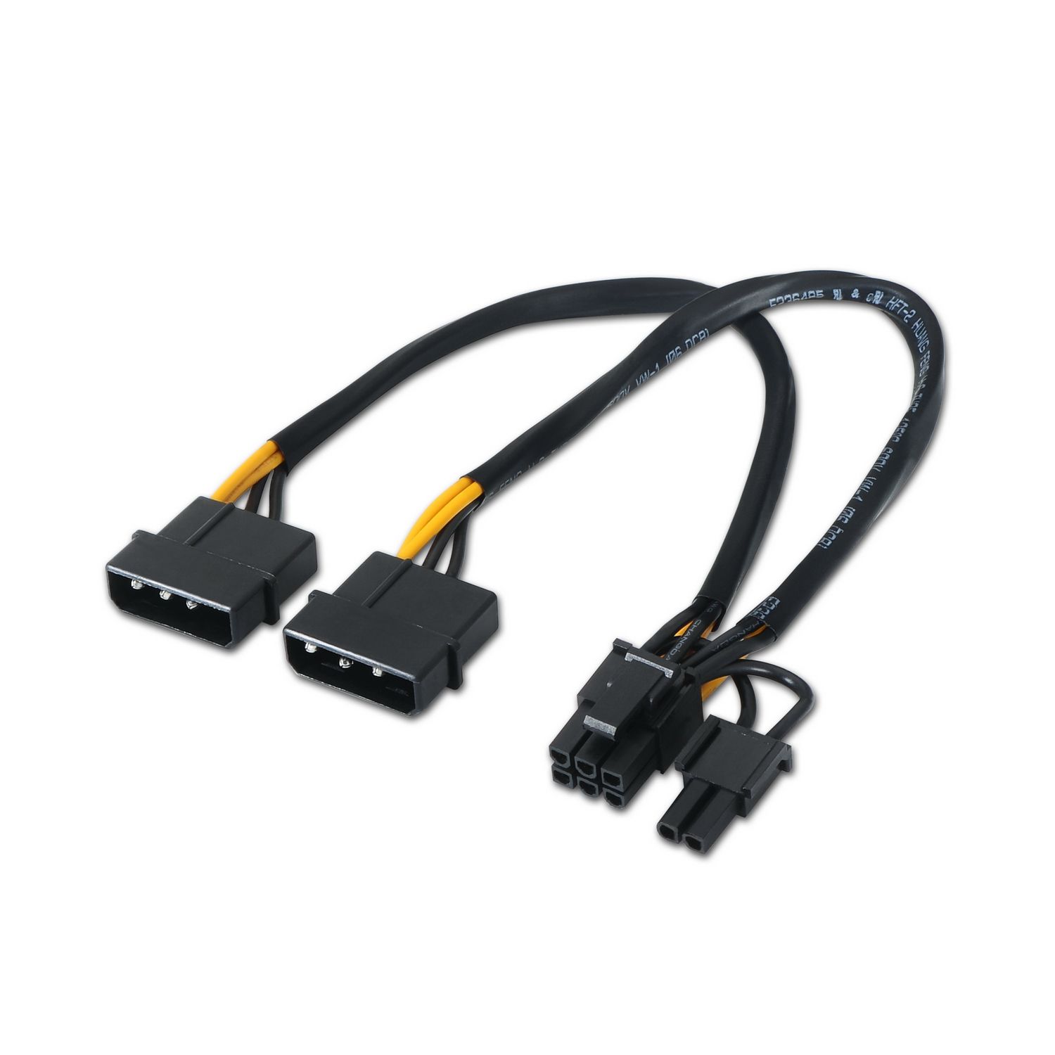 A131-0165 - Cable AISENS 2xMolex 4PIN/M-PCI-E 20cm (A131-0165)