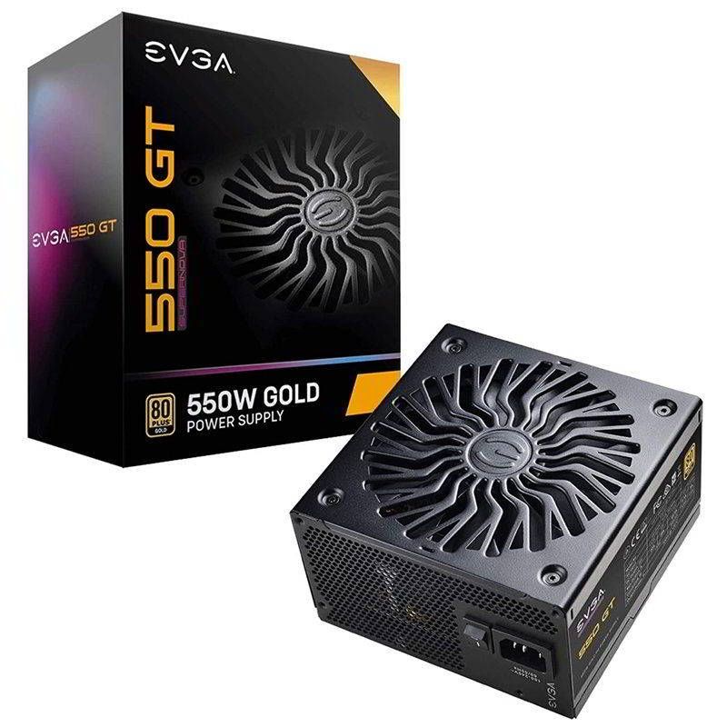 220-GT-0550-Y2 - Fuente EVGA Supernova ATX 550W 90% 135mm 24-pin ATX Molex SATA EPS PCIe 80 Plus Gold Negra (220-GT-0550-Y2)