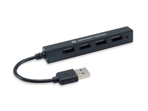 HUBBIES05B - Hub CONCEPTRONIC USB 2.0 a 4xUSB 2.0 9cm Negro (HUBBIES05B)