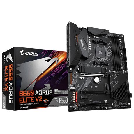 GMB55AEL2-00-G - Placa base GIGABYTE B550 AORUS ELITE V2: AM4 4DDR4 SATA3 PCIe M.2 USB 2.0 USB-A 3-0/3.1 DP RJ45 ATX 7.1 Gigabit Ethernet LAN