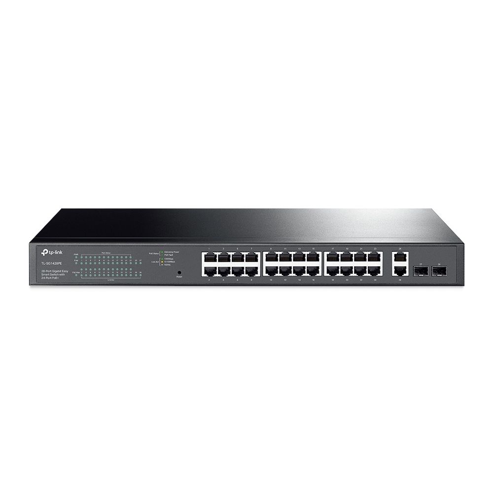 TL-SG1428PE - Switch TP-Link 26xRJ45 2xSFP Ethernet 10/100/1000 PoE+ 250W Rack 1U Negro (TL-SG1428PE)
