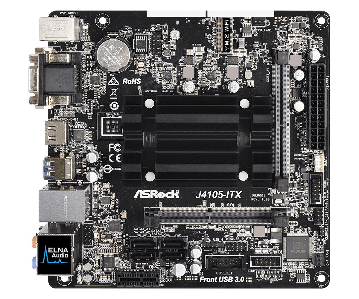 90-MXB6N0-A0UAYZ - Placa base Asrock Intel J4105-ITX Mini ITX