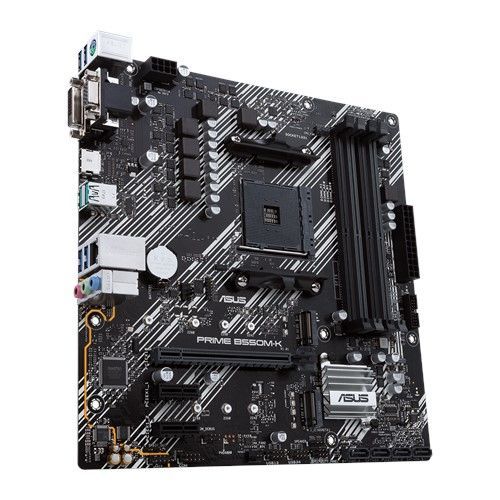 90MB14V0-M0EAY0 - Placa base ASUS PRIME B550M-K: (AM4) 4DDR4 SATA3 PCIe M.2 USB-A 3.0/3.1 DVI-D HDMI RJ45 PS/2 mATX Ethernet LAN