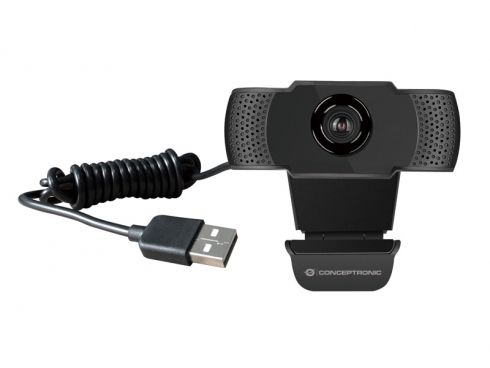AMDIS01B - WebCam CONCEPTRONIC 2mp FHD 90� Autofocus Micr�fono Incorporado USB 2.0 Cable 1.5m Negra (AMDIS01B)