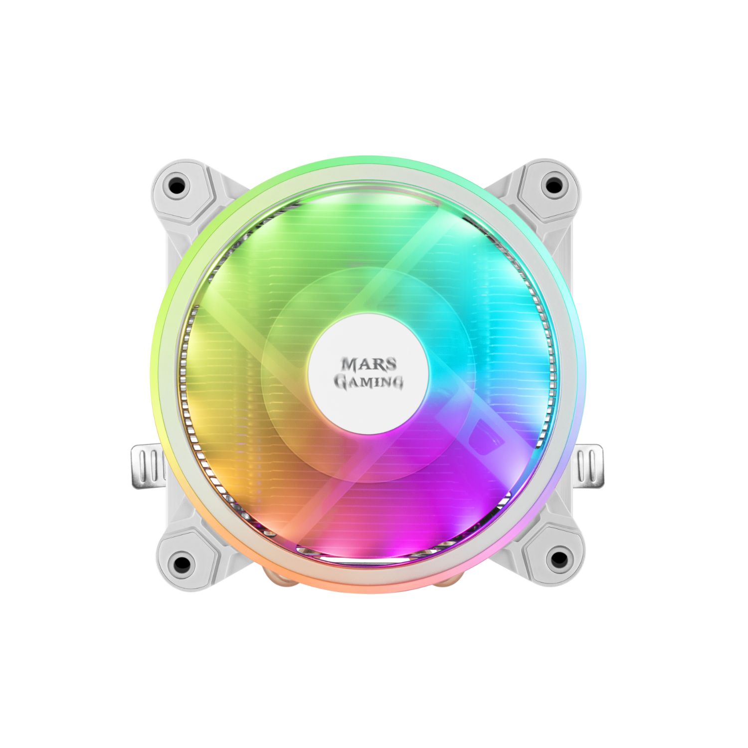 MCPU220W - Ventilador CPU Mars Gaming Multisocket 120mm 140W Dual ARGB Blanco (MCPU220W)