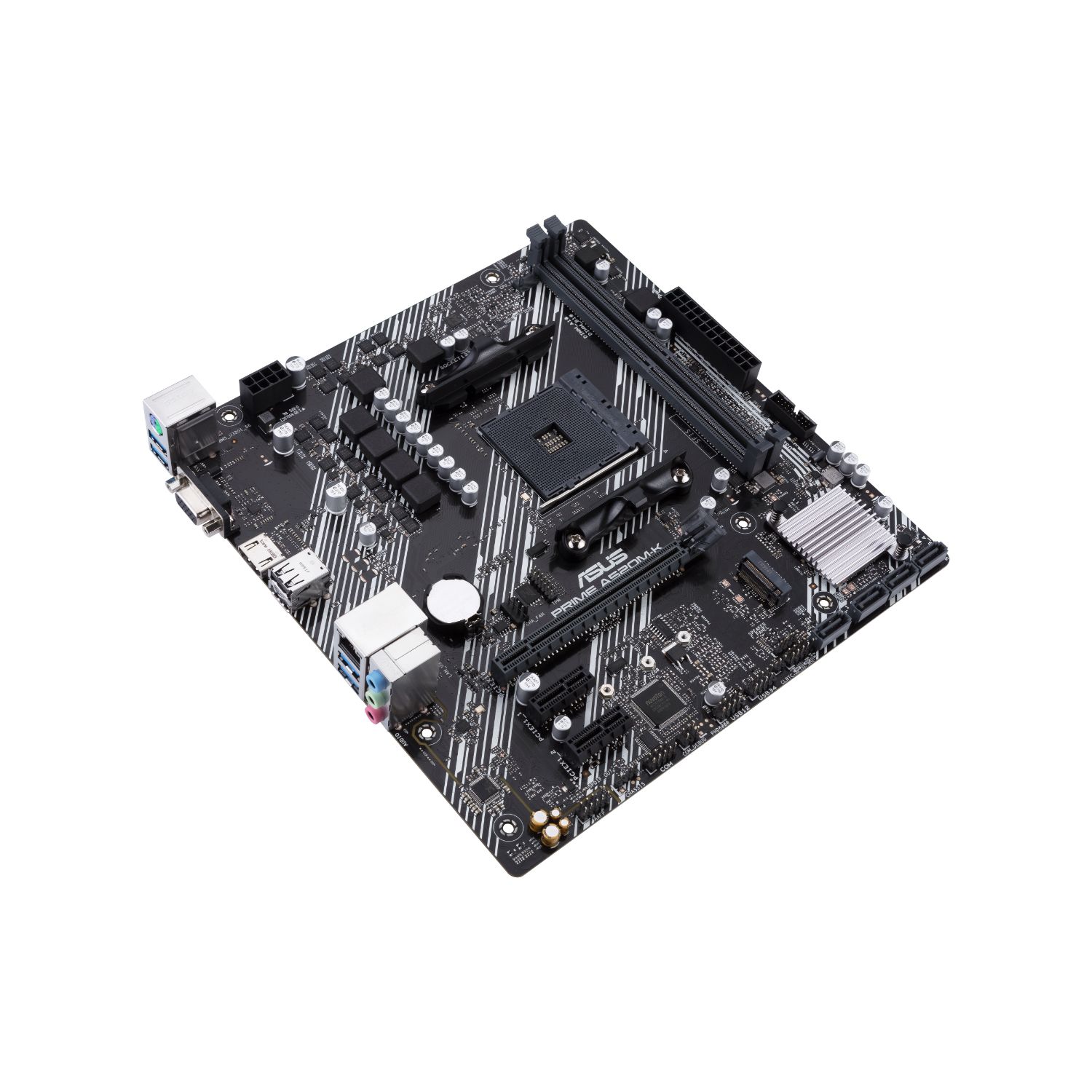 90MB1500-M0EAY0 - ASUS PRIME A520M-K:(AM4) 2DDR4 SATA3 M.2 PCIe USB 2.0 USB-A 3.0 HDMI VGA RJ45 PS/2 7.1 mATX Gigabit Ethernet