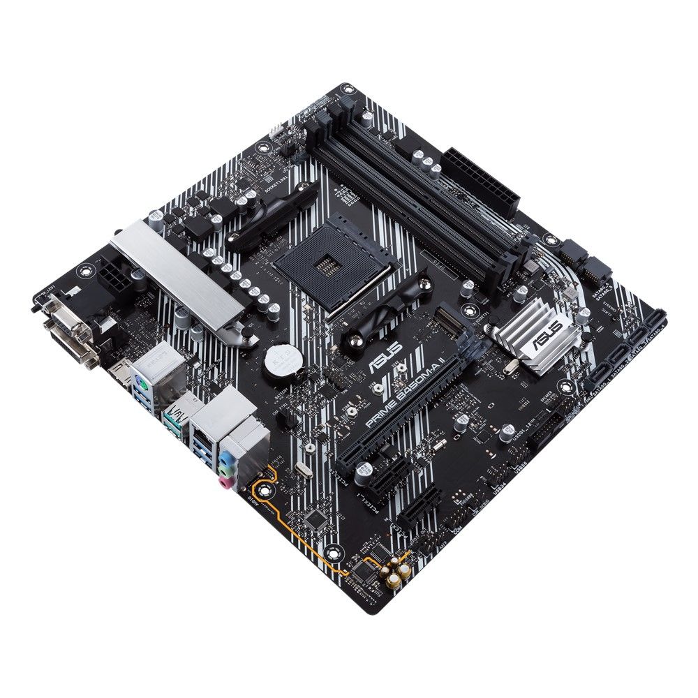 90MB15Z0-M0EAY0 - Placa base ASUS PRIME B450M-A II: (AM4) 4DDR4 SATA3 PCIe M.2 USB-A 3.0/3.1 VGA DVI-D HDMI RJ45 PS/2 mATX 7.1 Gigabit Ethernet LAN