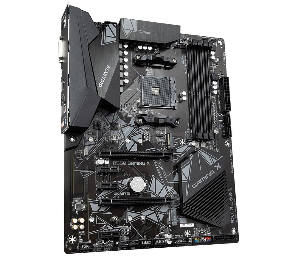 GAB55GMX2-00-G - Placa base GIGABYTE B550 GAMING X V2: (AM4) 4DDR4 SATA3 PCIe M.2 USB 2.0 USB-A 3.0/3.1 DVI-D HDMI PS/2 RJ45 ATX 7.1 Gigabit Ethernet