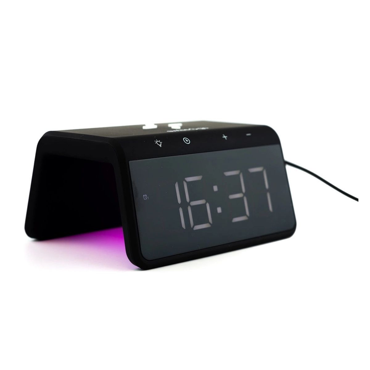SWI503020 - Reloj Despertador SWISS GO Enea con cargador inalmbrico - iluminacin nocturna LED 8 colores - Puerto USB (SWI503020)
