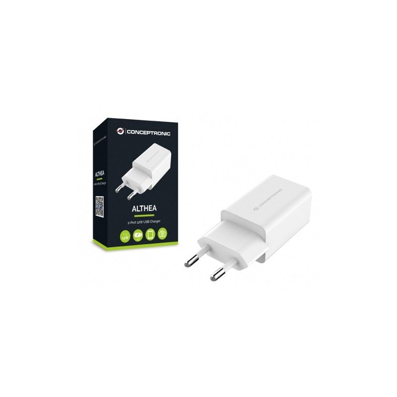 ALTHEA06W - Cargador de Pared CONCEPTRONIC Althea Universal 1xUSB-A 2.0 Blanco (ALTHEA06W)