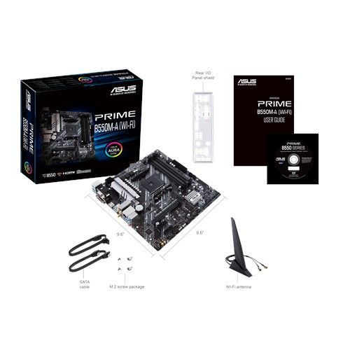 90MB14I0-M0EAY0 - Placa base ASUS PRIME B550M-A: (AM4) 4DDR4 SATA3 PCIe 4.0 M.2 USB-A 3.0/3.1 HDMI DVI-D RJ45 D-Sub PS/2 mATX Bluetooth 5.1 Ethernet LAN