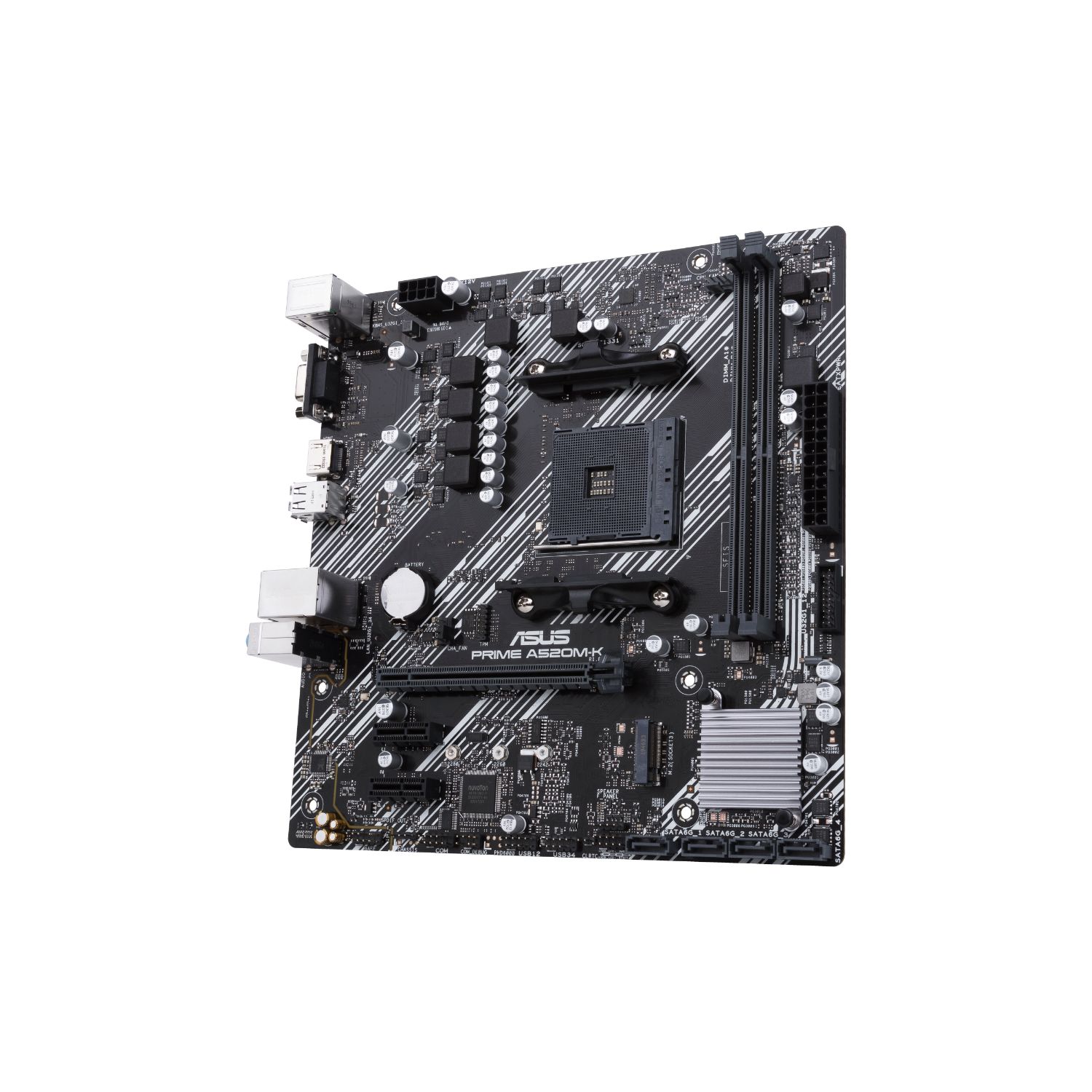90MB1500-M0EAY0 - ASUS PRIME A520M-K:(AM4) 2DDR4 SATA3 M.2 PCIe USB 2.0 USB-A 3.0 HDMI VGA RJ45 PS/2 7.1 mATX Gigabit Ethernet