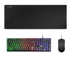 MCPXBES - Pack Mars Gaming Teclado/Ratn/Alfombrilla XXL RGB Negro (MCPXBES)