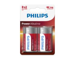 LR20P2B/05 - Pack 2 Pilas Philips Alcalinas D LR20 1.5V (LR20P2B/05)