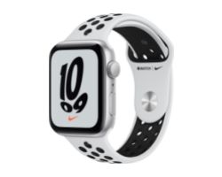 MKQ73TY/A - Apple Watch SE GPS 44mm Caja Aluminio Plata Correa Nike Platino Negra (MKQ73TY/A)