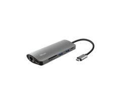 23775 - Adaptador Trust USB-C a USB-A/HDMI/RJ45 Aluminio (23775)