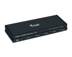 EQ332717 - Splitter EQUIP Ultra Slim 4K UHD 1xHDMi In 4xHDMI Out Aluminio Negro (EQ332717)