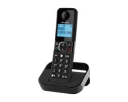 ATL1423396 - Telfono Inalmbrico Alcatel F860 DECT Analgico Identificador/Bloqueo de llamadas Pantalla Altavoz RJ11 Escritorio Negro (ATL1423396)