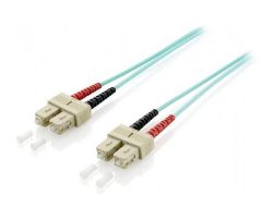 EQ255322 - Cable FO EQUIP Duplex Jumper SC/SC 50/125 2m OM3 LSOH Turquesa (EQ255322)