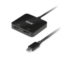 CSV-1556 - Adaptador Club 3D USB-C/M a 2x HDMI/H Negro (CSV-1556)