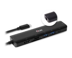 CSV-1592 - Adaptador CLUB3D Usb-C a HDMI/Usb-A/RJ45/Lector tarjetas/usb-C PD.  (CSV-1592)