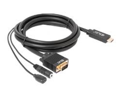 CAC-1712 - Cable Club 3D HDMI/mUSB a VGA/3.5mm 2m Negro (CAC-1712)