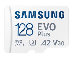 MB-MC128KA/EU - Samsung MicroSDXC Evo Plus 128Gb Clase 10 UHS-I U3 V30 Lectura 130 Mb/s Escritura 130 Mb/s + Adaptador (MB-MC128KA/EU)