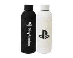 PLSZ00321 - Botella Acero Tacto Suave 600ml PlayStation Blanco/Negro (PLSZ00321)