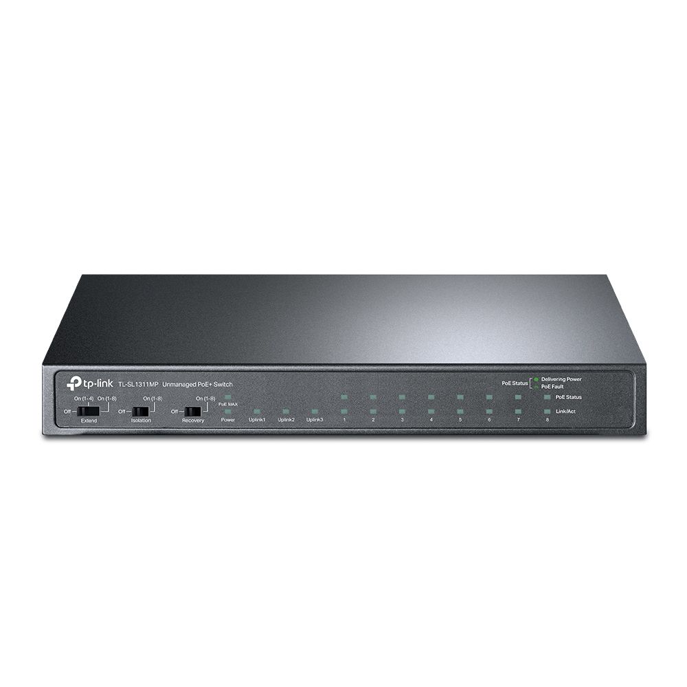 TL-SL1311MP - Switch TP-Link 10xRJ45 10/100 8xPoE 124W Negro (TL-SL1311MP)