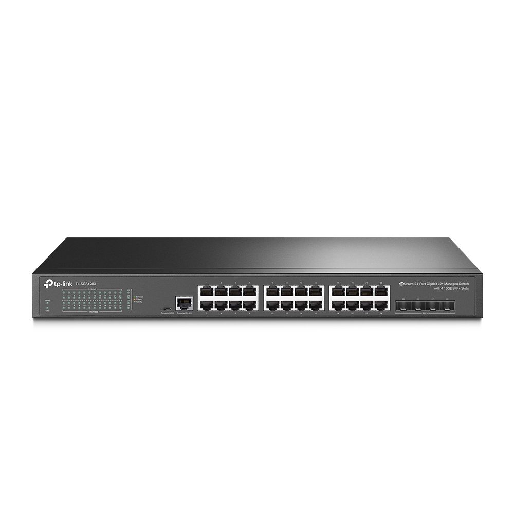 SG3428X - Switch TP-Link 24xRJ45 GbE 4xSFP+ 10GbE Gestionado Rack Negro (TL-SG3428X)