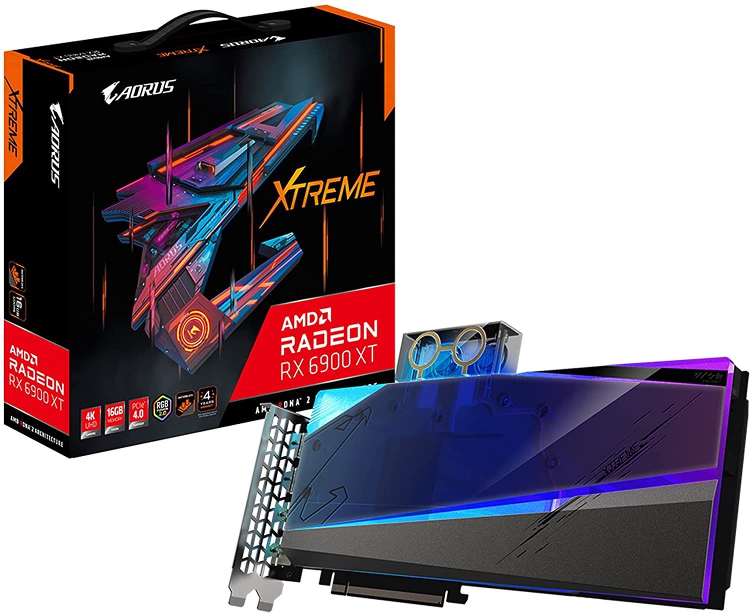 GV-R69XTAORUSX WB-16GD - Tarjeta Grfica GIGABYTE AMD Radeon RX 6900 XT 16Gb GDDR6 2xDP 1.4a 2xHDMI 2.1 PCIe 4.0 RGB AMD FreeSync OpenGL 4.6 DirectX 12 Ultimate (GV-R69XTAORUSX WB-16GD)