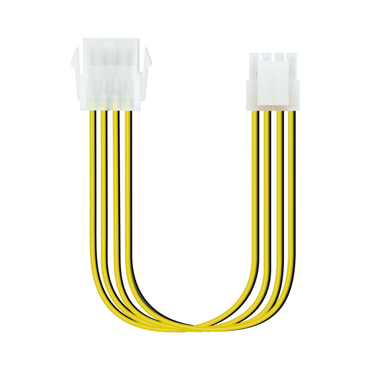 10.19.1402 - Cable de Alimentacin Nanocable 8-pin/H a 8-pin(4+4)/M 30cm Negro/Amarillo (10.19.1402)