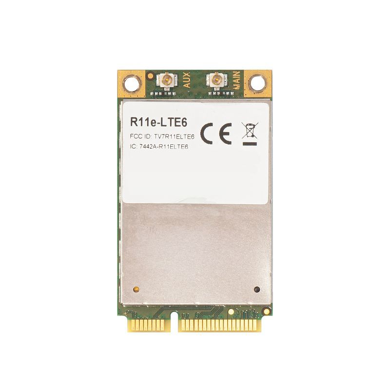 R11e-LTE6 - Tarjeta Mini Mikrotik PCIe 2G/3G/4G LTE WWAN (R11e-LTE6)