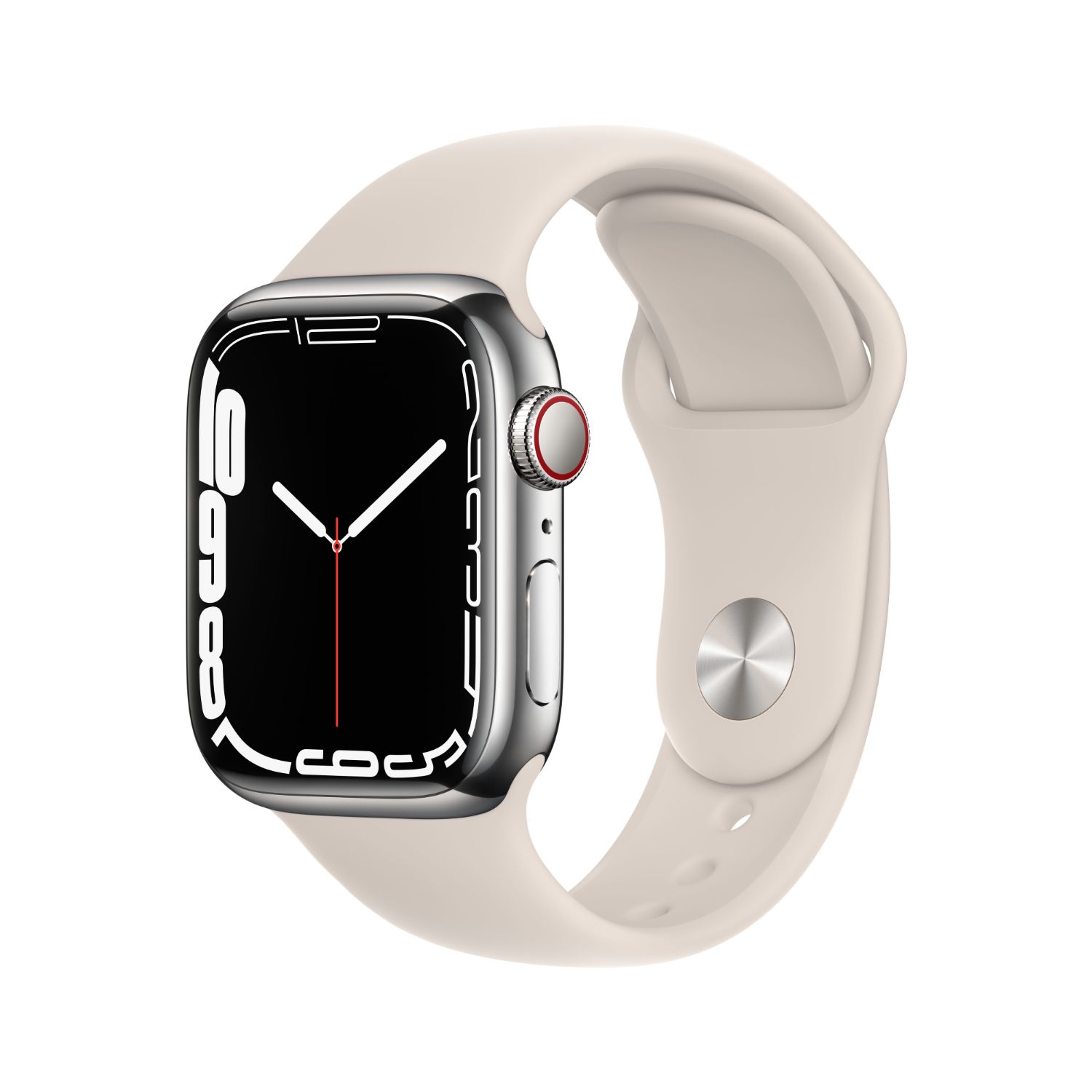MKHW3TY/A - Apple Watch S7 OLED LTPO Tctil NFC Bluetooth 5.1 Cellular 4G GPS 41mm Acero Plata Correa Beige (MKHW3TY/A)