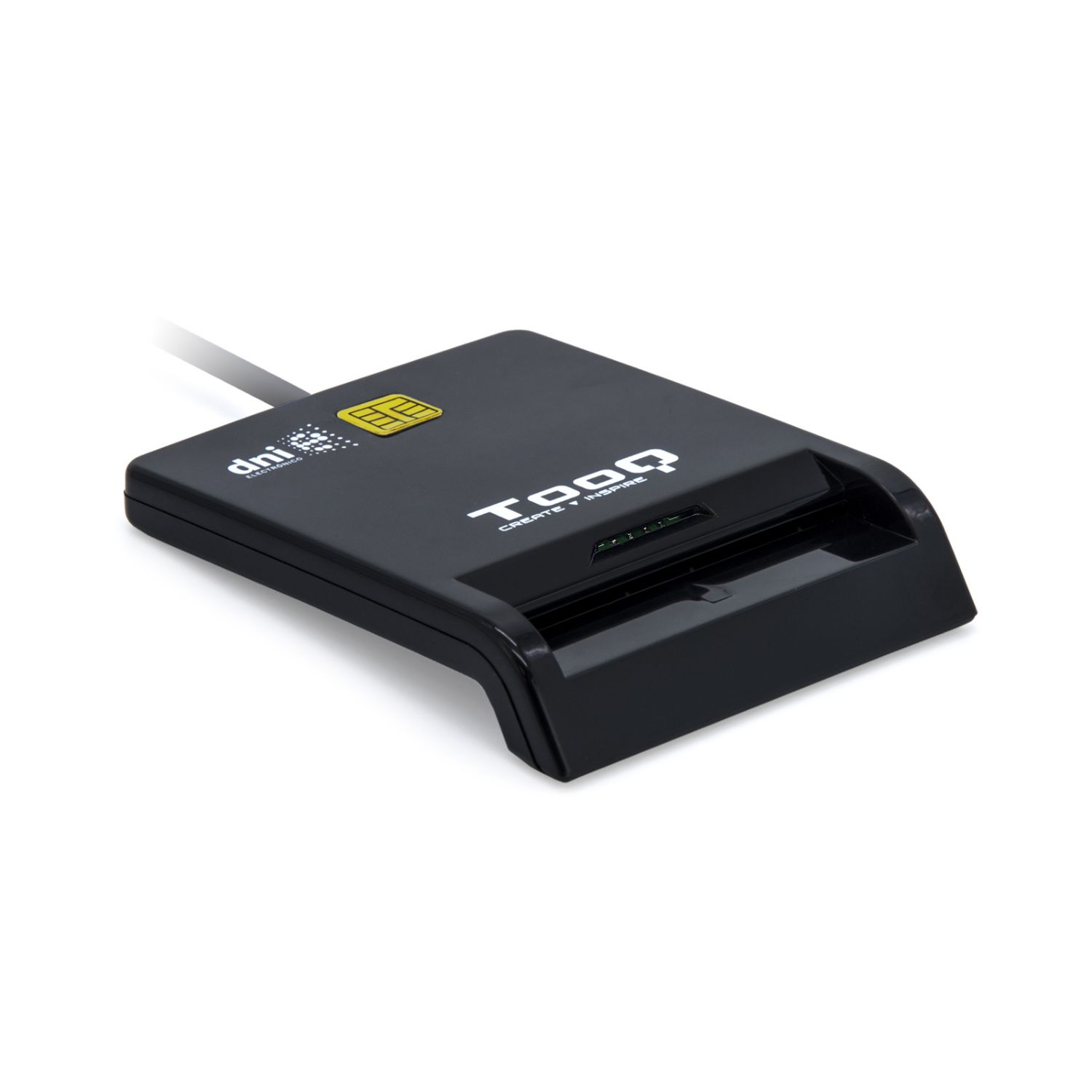 TQR-211B - Lector de Tarjetas TOOQ Smart Cards DNIe SIM USB-C 2.0 Negro (TQR-211B)