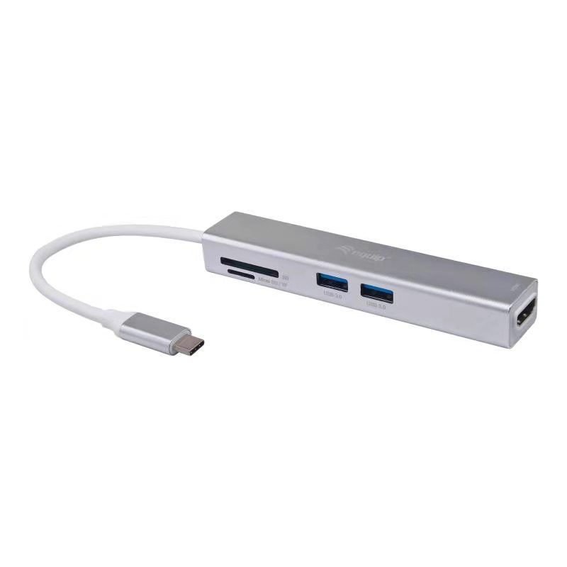 EQ133480 - Adaptador EQUIP USB-C a HDMI/USB-A/Lector Tarjetas Plata (EQ133480)