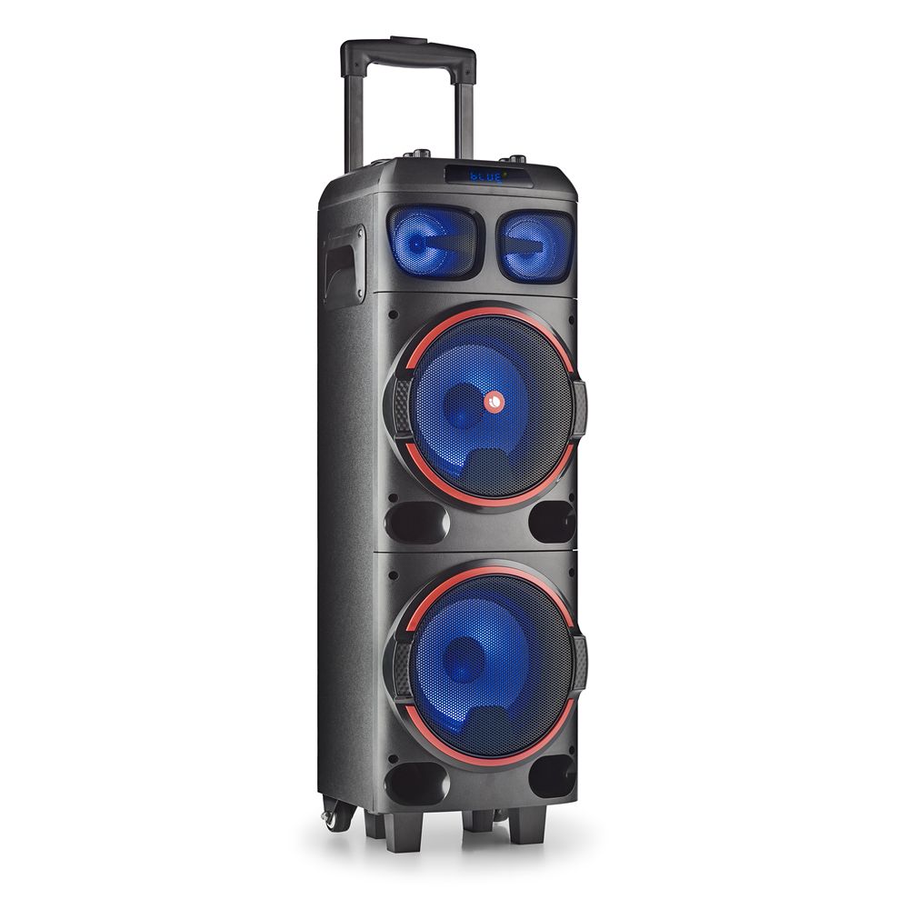 WILDDUB1 - Altavoz NGS Torre Porttil RGB 300W TWS USB-A 3.5mm Bluetooth Asa de Transporte Ruedas Negro (WILDDUB1)