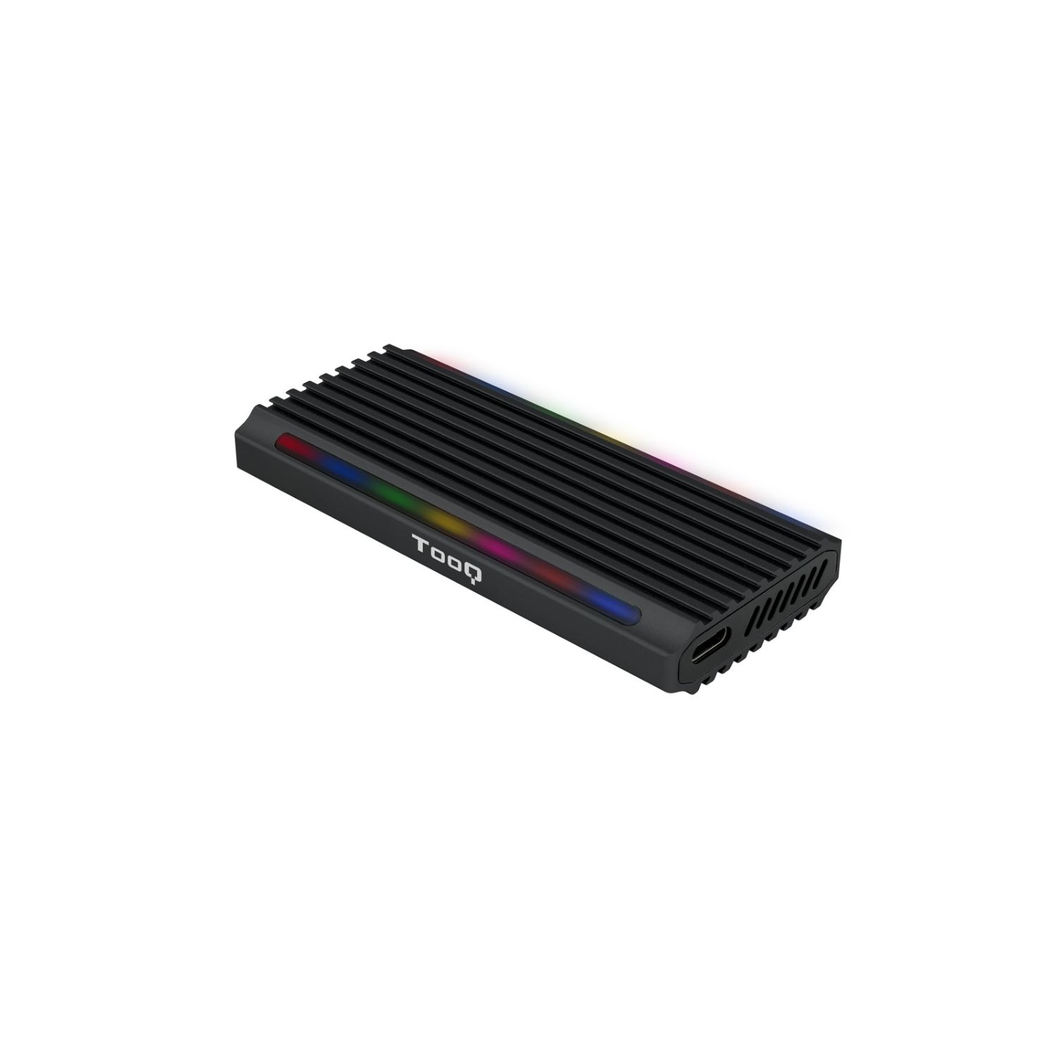 TQE-2222B - Caja TOOQ SSD M.2/PCIe/SATA USB-C 3.0 RGB Negra (TQE-2222B)