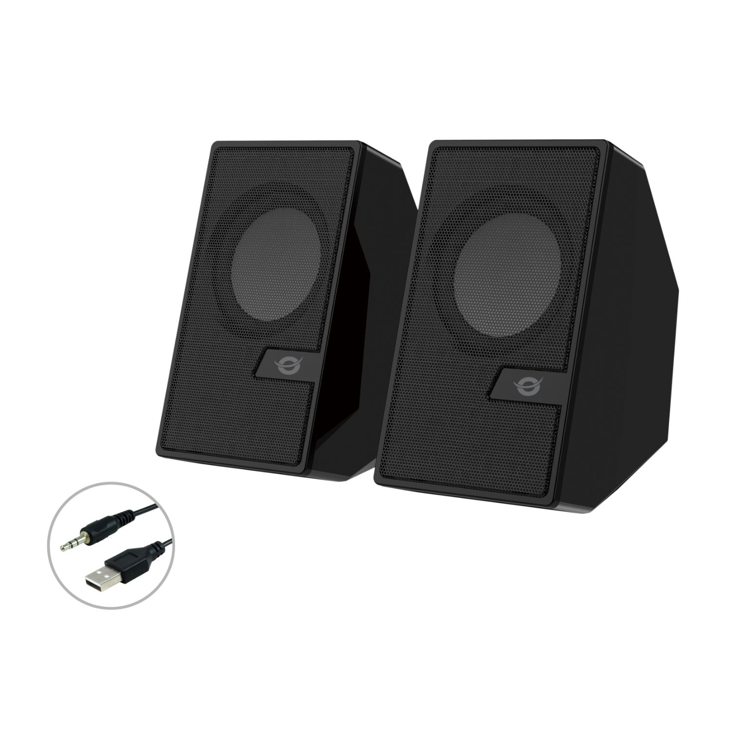 BJORN02B - Altavoces CONCEPTRONIC 2.0 6W Bluetooth 5.0 USB-A 3.5mm Mando Negro (BJORN02B)