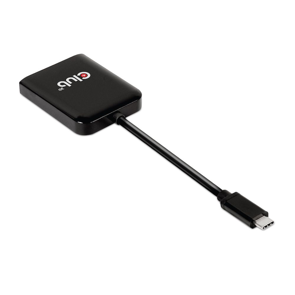 CSV-1555 - Adaptador Club 3D USB-C/M a 2x DisplayPort/H Negro (CSV-1555)
