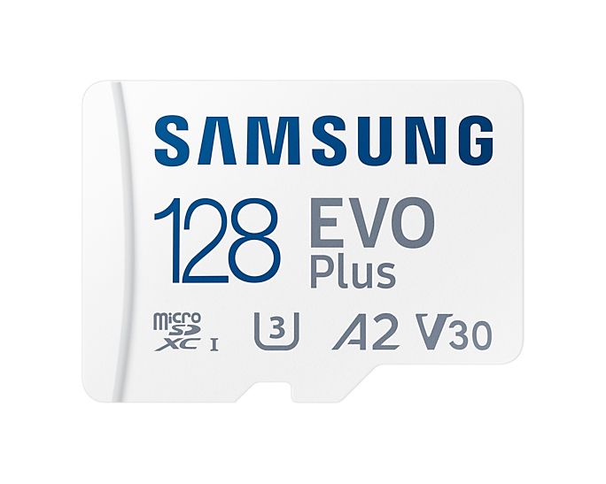 MB-MC128KA/EU - Samsung MicroSDXC Evo Plus 128Gb Clase 10 UHS-I U3 V30 Lectura 130 Mb/s Escritura 130 Mb/s + Adaptador (MB-MC128KA/EU)