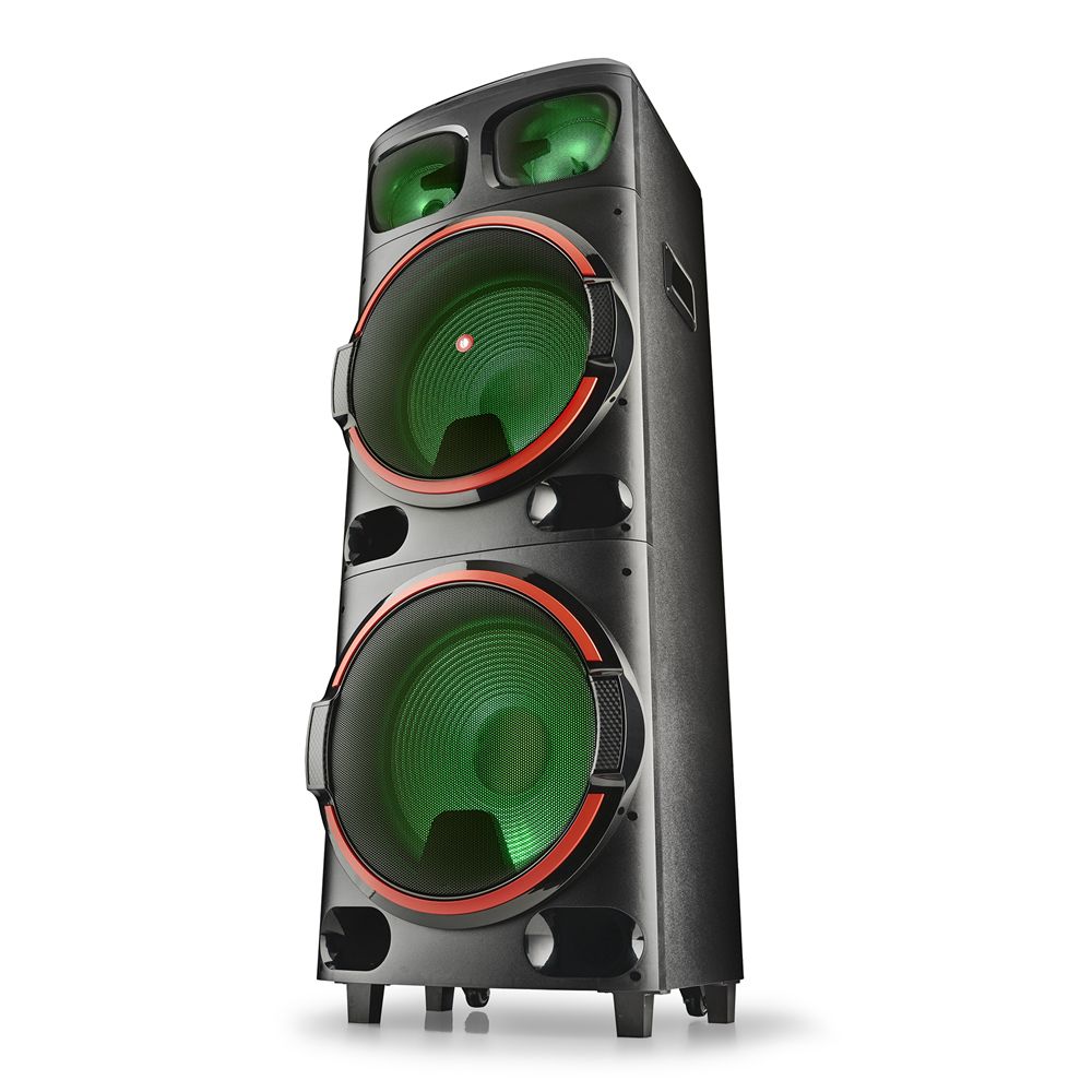 WILDDUB3 - Altavoz Porttil Estreo NGS Wild Dub 3 2.0 1200W 3.5mm Entrada Auxiliar Bluetooth USB-A MicroSD TWS Doble Subwoofer 15