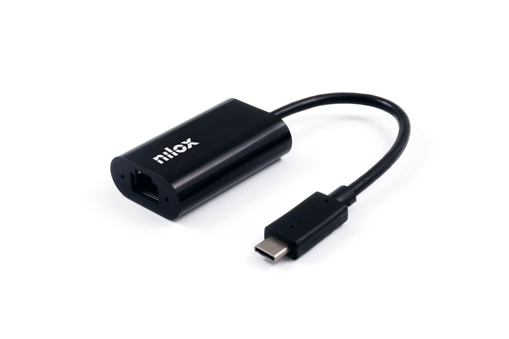 NXADAP06 - Adaptador de Red NILOX USB-C a RJ45 PC/Porttil Negro (NXADAP06)
